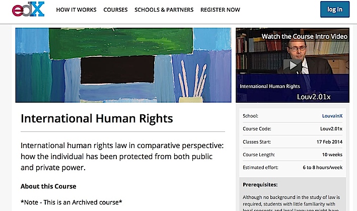 Archive du MOOC / UCL sur les Droits de l'Homme.