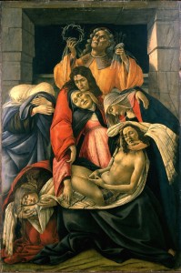 "La Lamentation sur le Christ mort » de Sandro Botticelli.