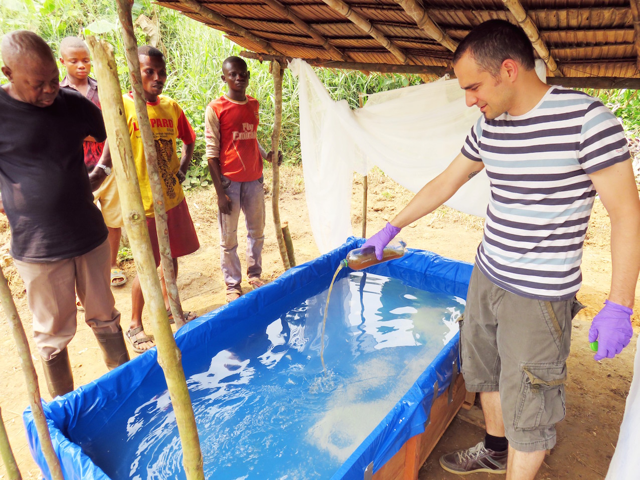 Installation de bassins à spiruline au Congo, par le SCK-CEN.