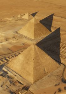 La pyramide de Chéops est la plus haute du plateau de Gizeh. © ScanPyramids