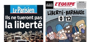 Tuerie à Charlie hebdo: les Unes de la presse du lendemain recensées par le journal Libération (Capture d'écran www.liberation.fr)