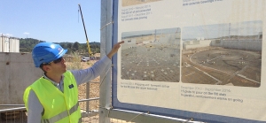Chantier de construction du bâtiment principal d'ITER (mai 2015), à Cadarache, dans le sud de la France.