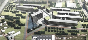 Vue d'ensemble du projet immobilier lié à la construction du "China-Belgium Technology Center", à Louvain-la-Neuve.