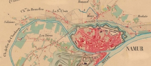 Atlas des réductions cadastrales, Plan de la Commune de Namur, 1850. © IGN