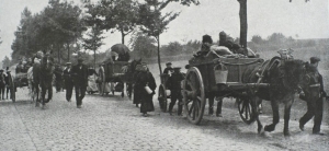 Exode en Belgique, août 1914. © Archives Belgian Defense/DG Com
