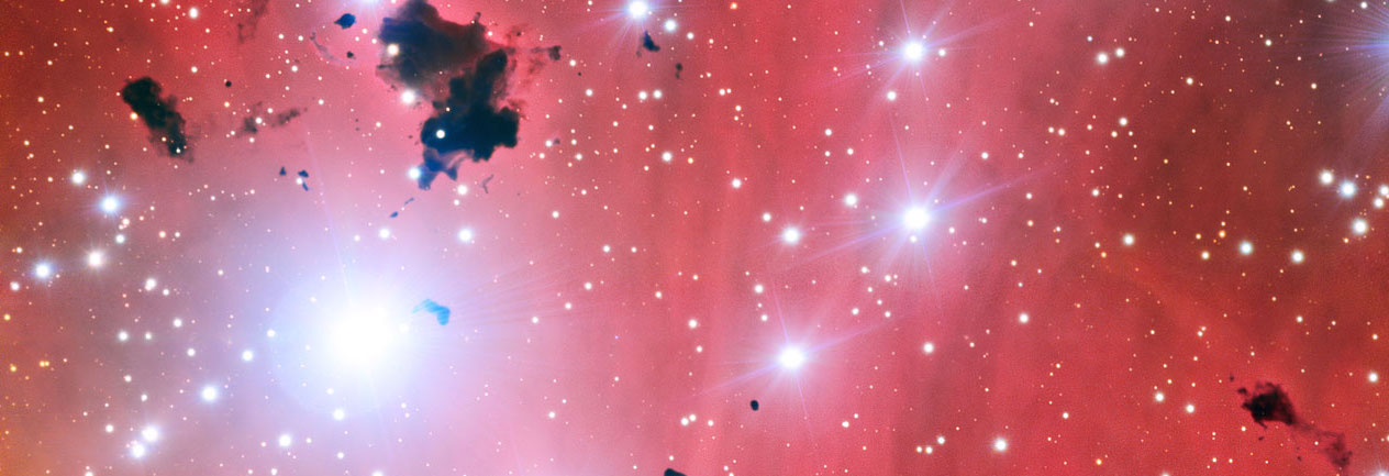 Quelques étoiles surprises au berceau par le Very Large Telescope européen. © ESO