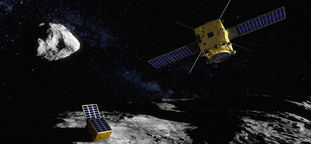 Mission AIM de l'ESA, à destination de l'astéroïde Didymos. © ESA