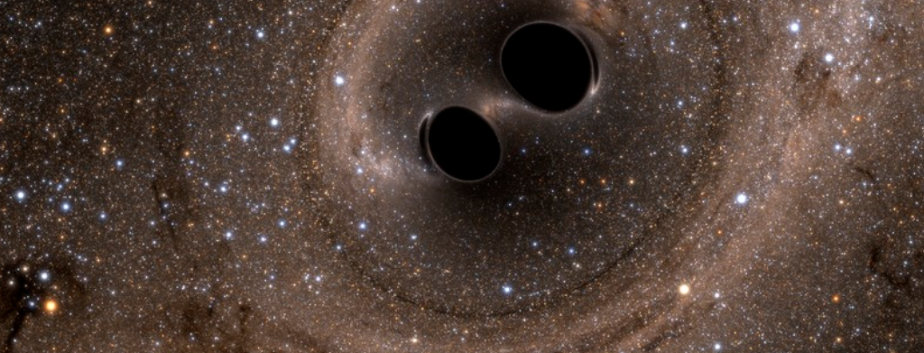 Fusion de deux trous noirs : troisième détection d'ondes gravitationnelles sur Terre.