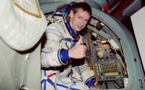 Frank de Winne, deuxième astronaute belge de l'Agence spatiale européenne, à l'entrainement pour la mission "Odissea".