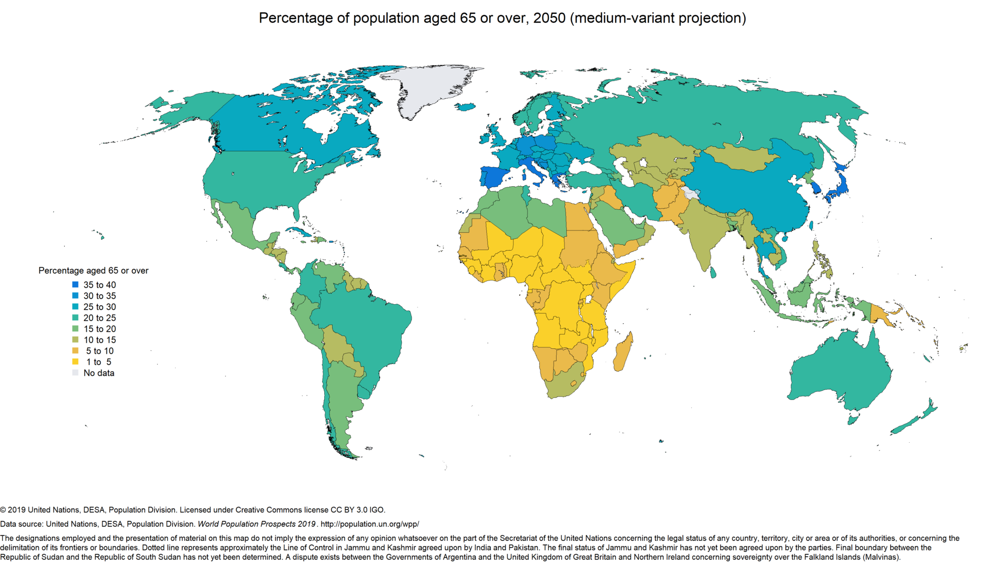 Карта мира 2050 года